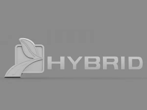 hybrid logo 3 3D Model