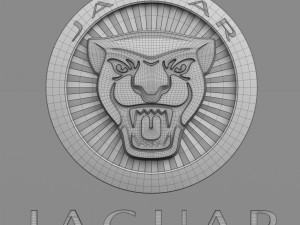 jaguar logo 2 Modelo 3D