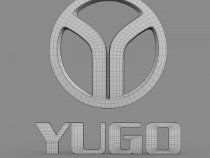 yugo logo Model 3D