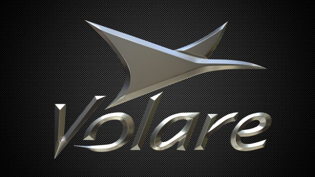 volare logo 3D Model .c4d .max .obj .3ds .fbx .stl .blend 