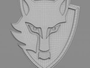e wolf logo Modelo 3D