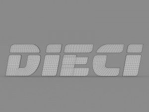 dieci logo 3D Model