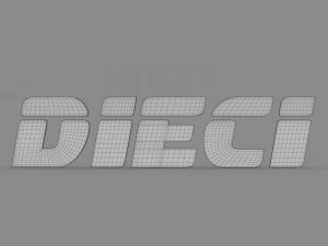 dieci logo 3D Model
