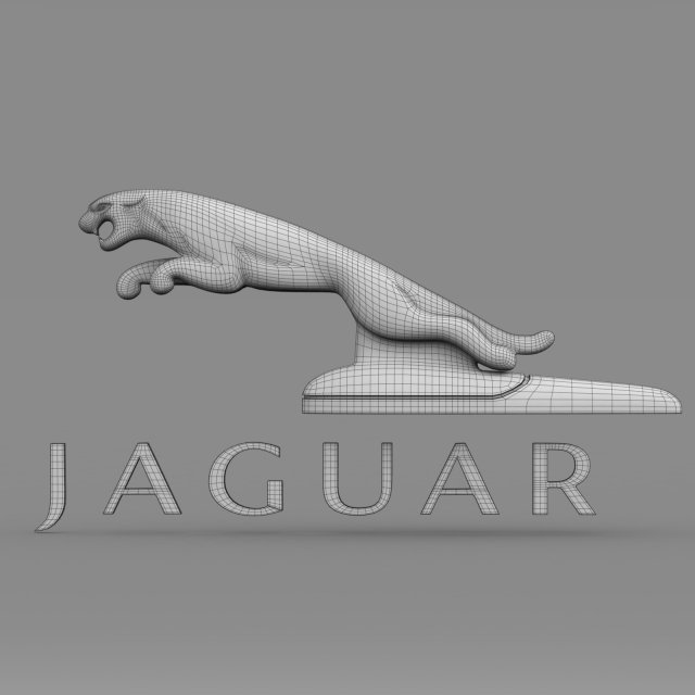 jaguar hood ornament 3D Модель in Запчасти 3DExport