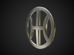 hybrid kinetic logo Modelo 3D