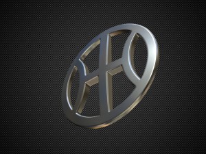 hybrid kinetic logo Modelo 3D