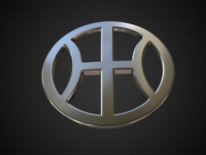 hybrid kinetic logo Modelo 3D