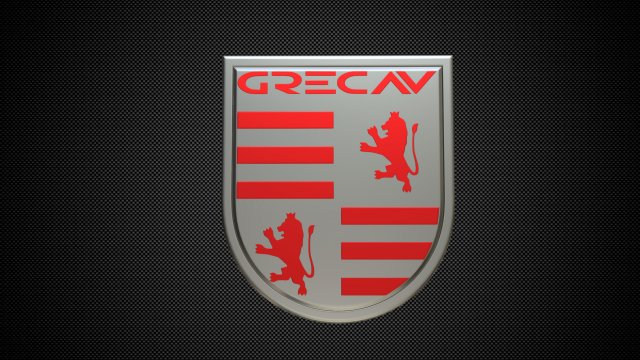 grecav logo Model 3D .c4d .max .obj .3ds .fbx .stl .blend 