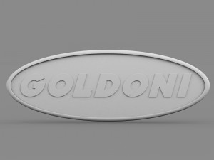 goldoni logo Model 3D