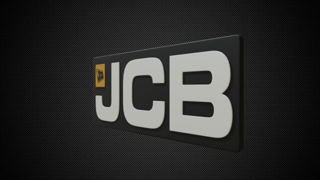 jcb logo 3D Model in Parts of auto 3DExport