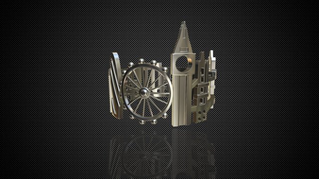 cityscape design ring london 3Dモデル .c4d .max .obj .3ds .fbx .stl .blend 