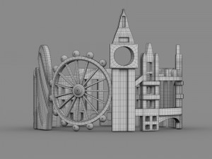 cityscape design ring london 3Dモデル