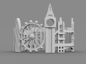 cityscape design ring london 3Dモデル