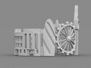 cityscape design ring london 3Dモデル