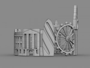 cityscape design ring london 3Dモデル