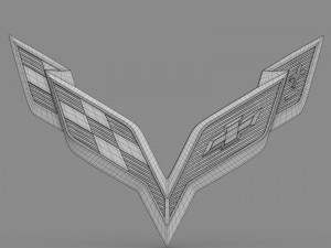 corvette logo 3D मॉडल