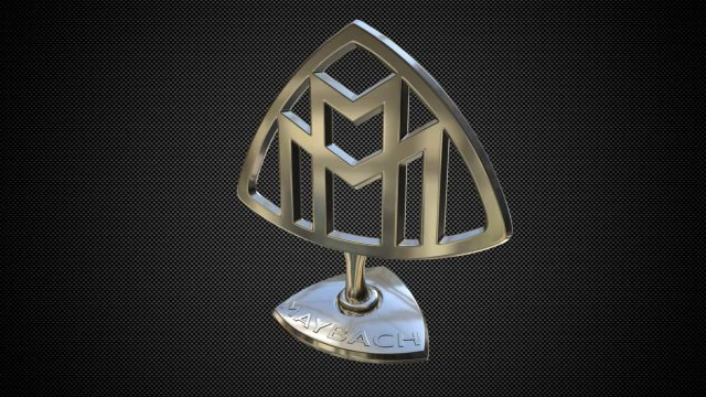 maybach hood ornament 3D Model .c4d .max .obj .3ds .fbx .stl .blend