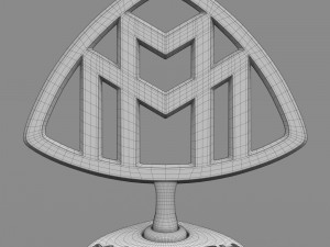 maybach hood ornament Model 3D