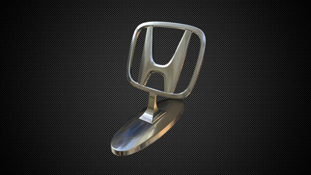honda hood ornament 3D Model .c4d .max .obj .3ds .fbx .stl .blend 