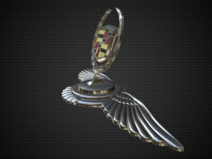 cadillac hood ornament Modelo 3D