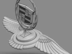 cadillac hood ornament Modelo 3D