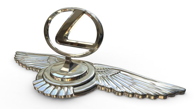 lexus hood ornament 3D Modell .c4d .max .obj .3ds .fbx .stl .blend