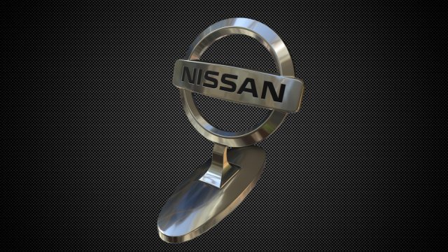 nissan hood ornament 3D Model .c4d .max .obj .3ds .fbx .stl .blend 