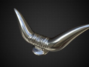 bull horn hood ornament 3D Model