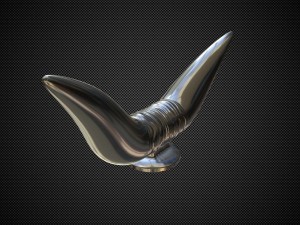 bull horn hood ornament 3D Model