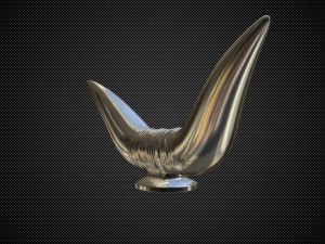 bull horn hood ornament 3D Model