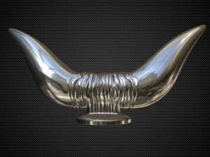 bull horn hood ornament 3D Model