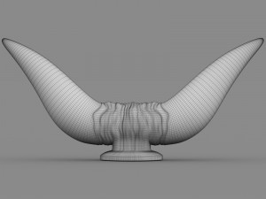bull horn hood ornament 3D Model
