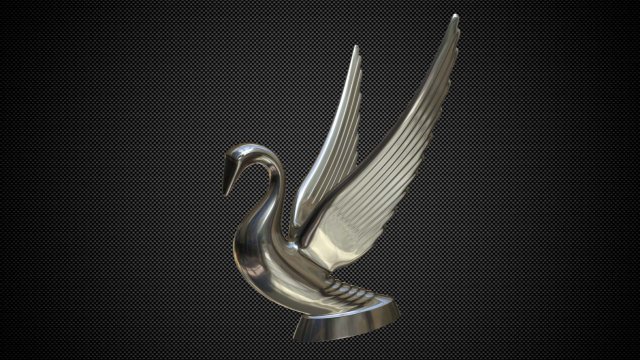 swan hood ornament 3D Модель .c4d .max .obj .3ds .fbx .stl .blend 