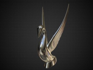 swan hood ornament 3D Модель