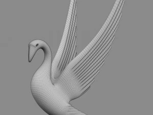 swan hood ornament 3D Model