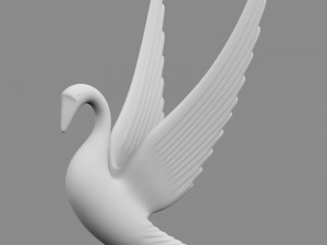 swan hood ornament 3D Модель
