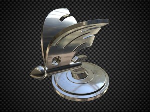 skoda hood ornament 2 Modello 3D
