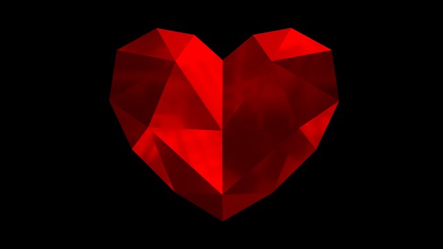 lowpoly heart 3d print model 3D Print Model .c4d .max .obj .3ds .fbx .stl .blend 