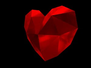 lowpoly heart 3d print model 3D Print Model