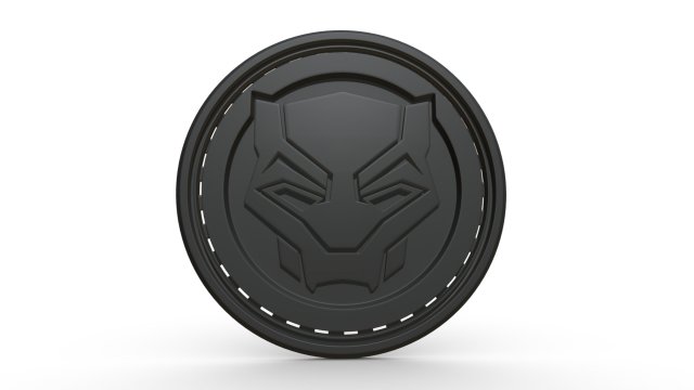 black panther logo Modelo 3D .c4d .max .obj .3ds .fbx .stl .blend 