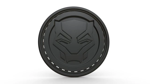 black panther logo 3D Model .c4d .max .obj .3ds .fbx .stl .blend 
