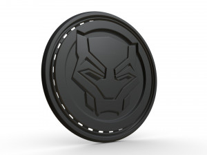 black panther logo Modelo 3D