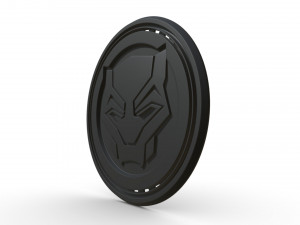 black panther logo Modelo 3D