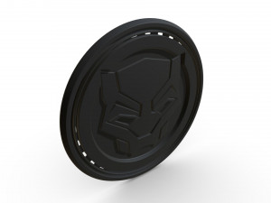 black panther logo Modelo 3D