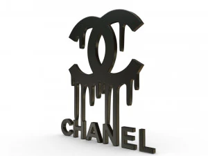 logotipo de chanel 3 Modelo 3D