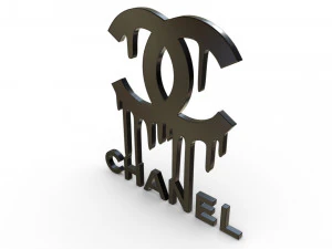 logotipo de chanel 3 Modelo 3D