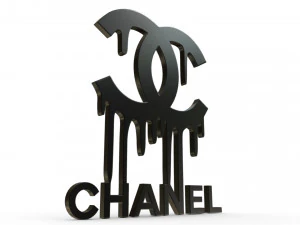 logotipo de chanel 3 Modelo 3D