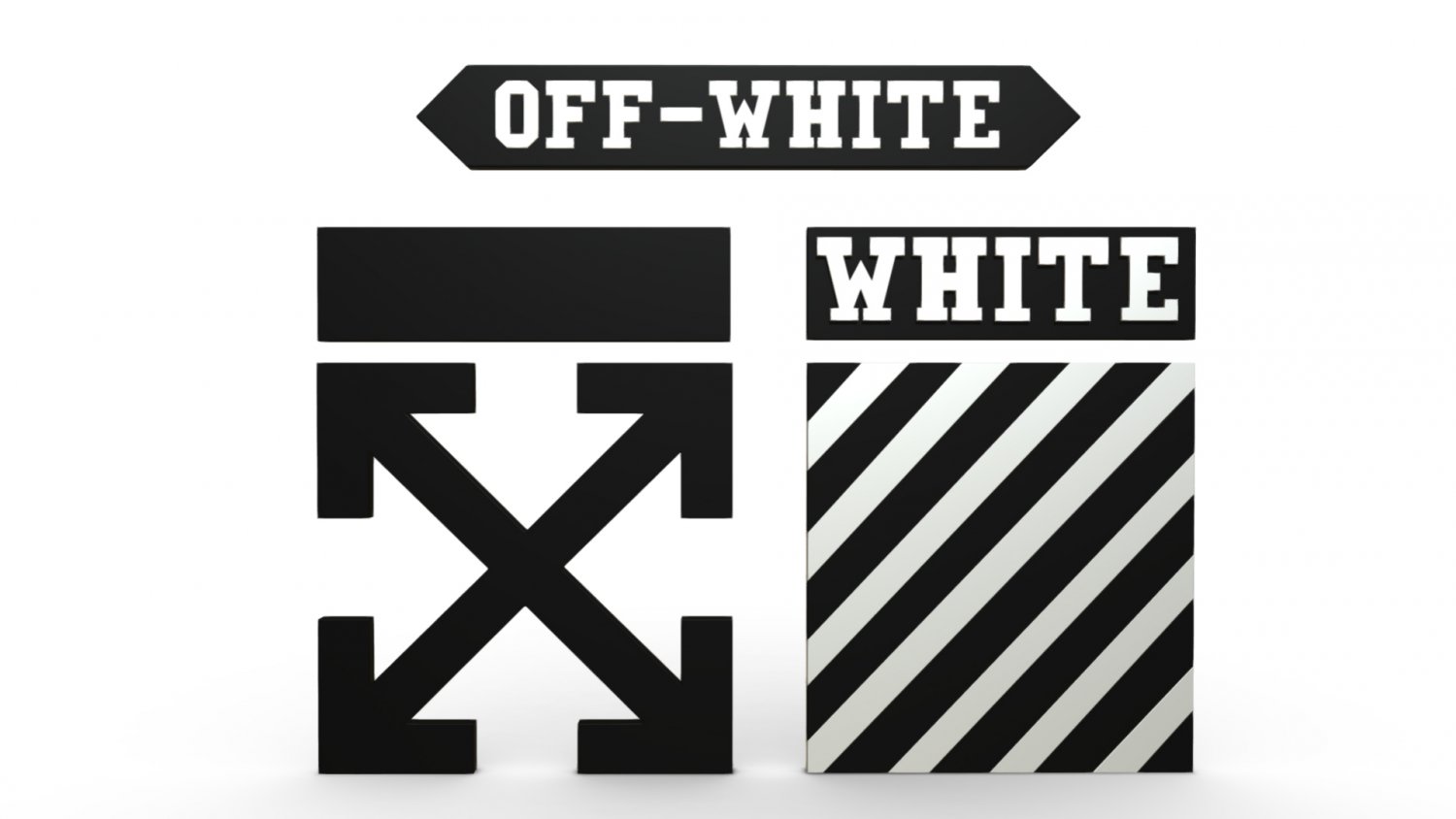 Off white logo Modèle 3D in Autre 3DExport