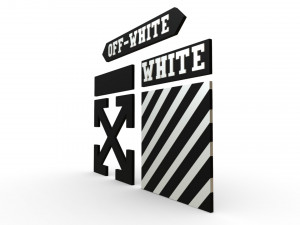 off white logo Model 3D