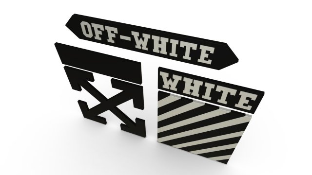 Off white 3d discount logo